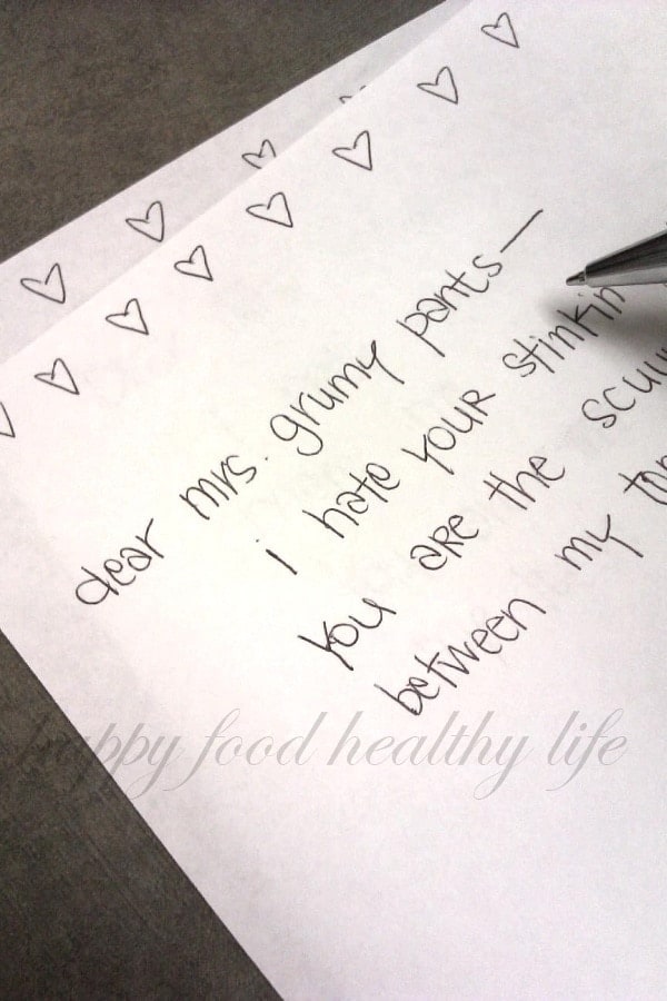 Dear Mrs Grumpy Pants