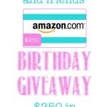 $250 Amazon Cash Birthday Giveaway