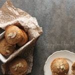 Healthy Toasted Almond Orange Muffins - So simple. Healthy Ingredients. Good for Digestion. www.happyfoodhealthylife.com