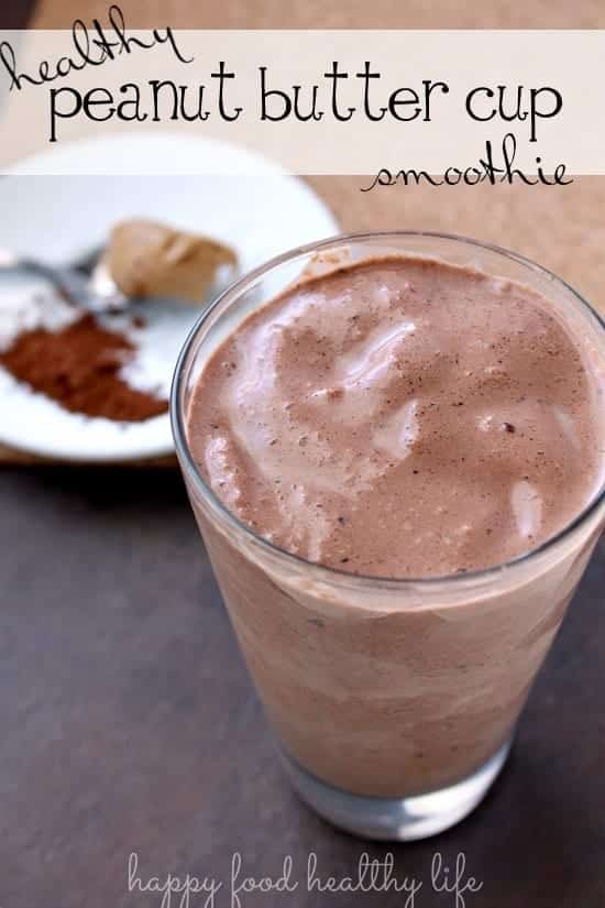 Peanut Butter Cup Smoothie - Erin Lives Whole