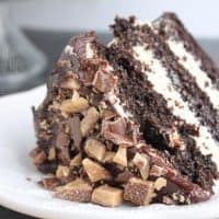 Dark Chocolate Cake with Coffee Buttercream from www.happyfoodhealthylife.com