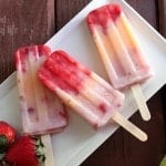 Strawberry Peach Pudding Popsicles. Fruity, Refreshing, Cool, Easy, and Perfect for Summer! www.happyfoodhealthylife.com #summer #popsicles #fruit