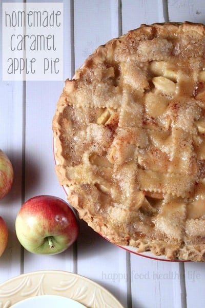 Homemade Caramel Apple Pie - The absolute best apple pie I've ever eaten and really so simple to make! www.happyfoodhealthylife.com