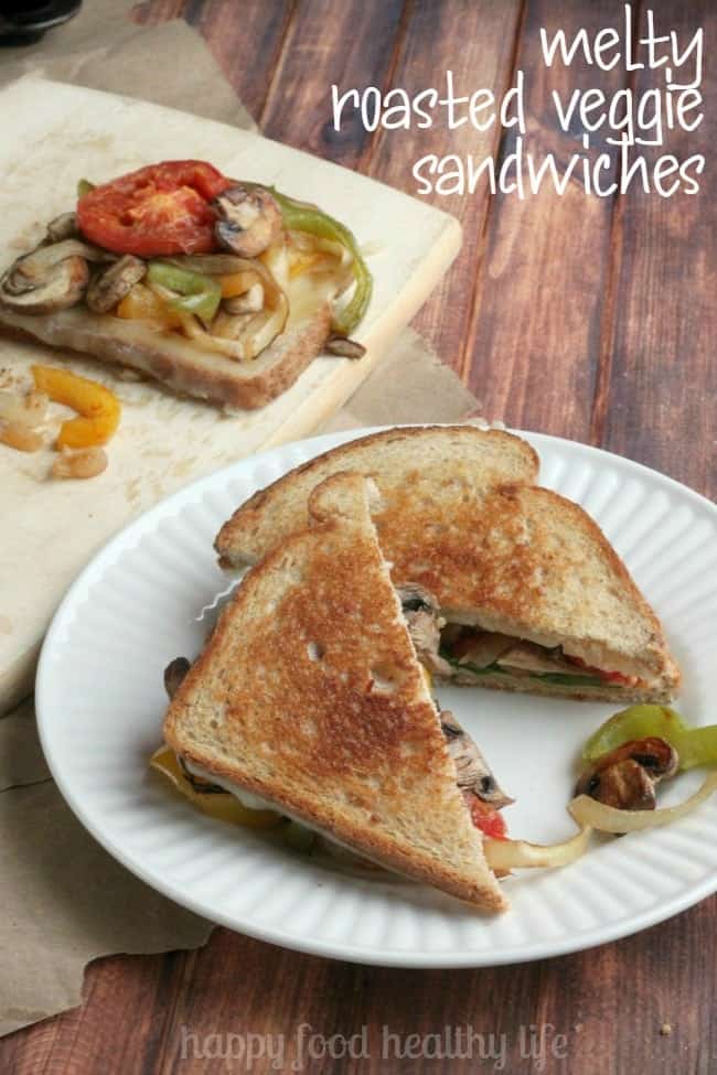 Melty Roasted Veggie Sandwiches Happy Food Healthy Life