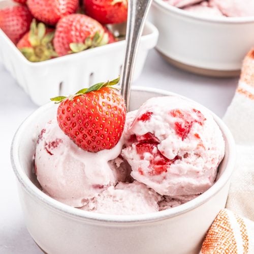 Homemade Vegan Strawberry Ice Cream