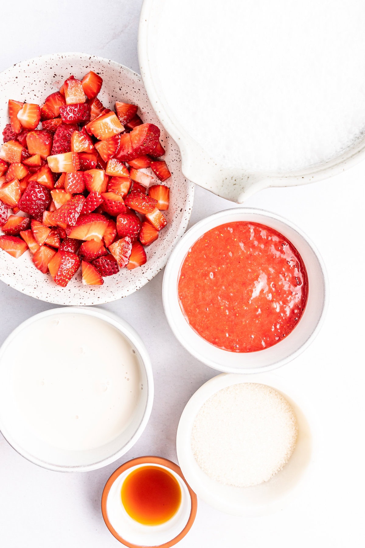 Vegan Strawberry Ice Cream recipe ingredients