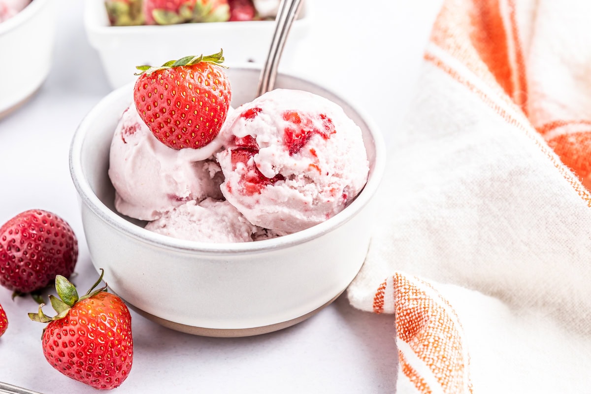 strawberry vegan ice cream