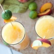 Adult Peachy Lime Cocktail | Happy Food Healthy Life