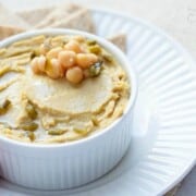 Vegan Roasted Jalapeno Cheddar Hummus | Happy Food Healthy Life