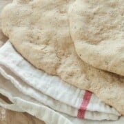 Whole Wheat Flatbread that you can use to make a pizza, to dip into soup, to top with hummus and veggies. the possibilities are endless! | Happy Food Healthy Life