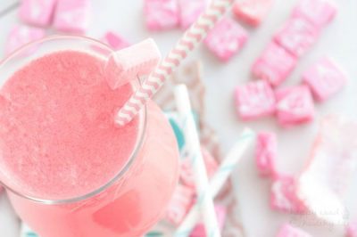 Lightened Up Pink Starburst Cocktail - a health-conscious skinny drink that tastes just like a Pink Starburst - and lots of tips for keeping your drinks light