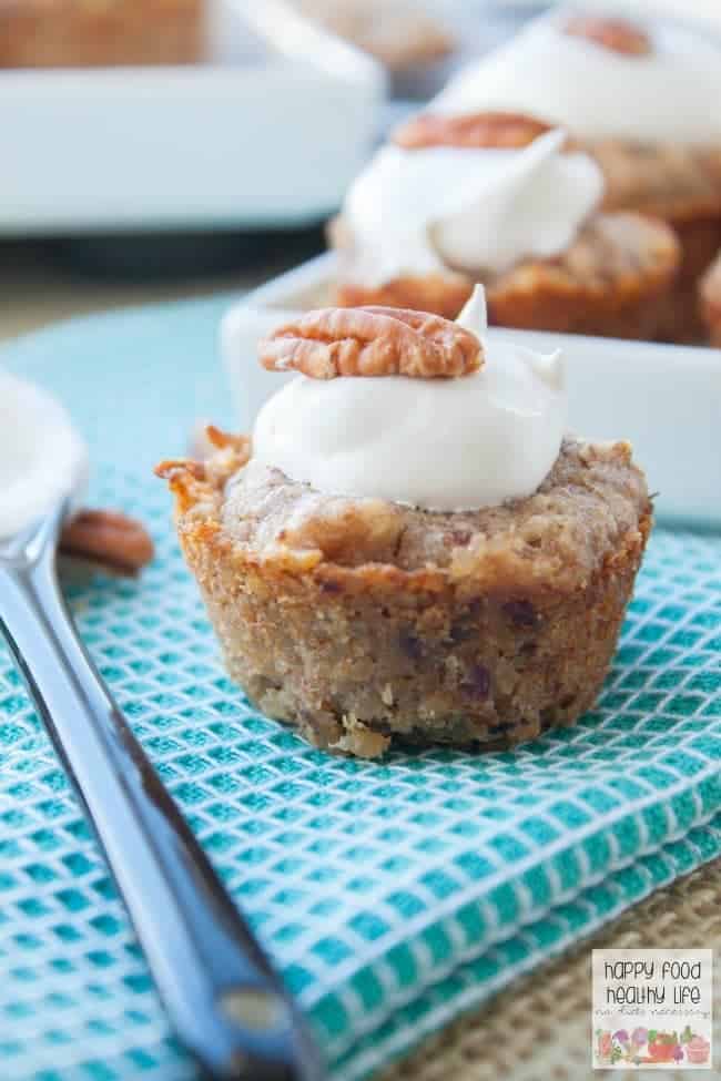 Healthy Mini Pecan Pie Bites - These HEALTHY MINI PECAN PIE BITES are the perfect way to indulge in your favorite holiday treats without feeling guilty.