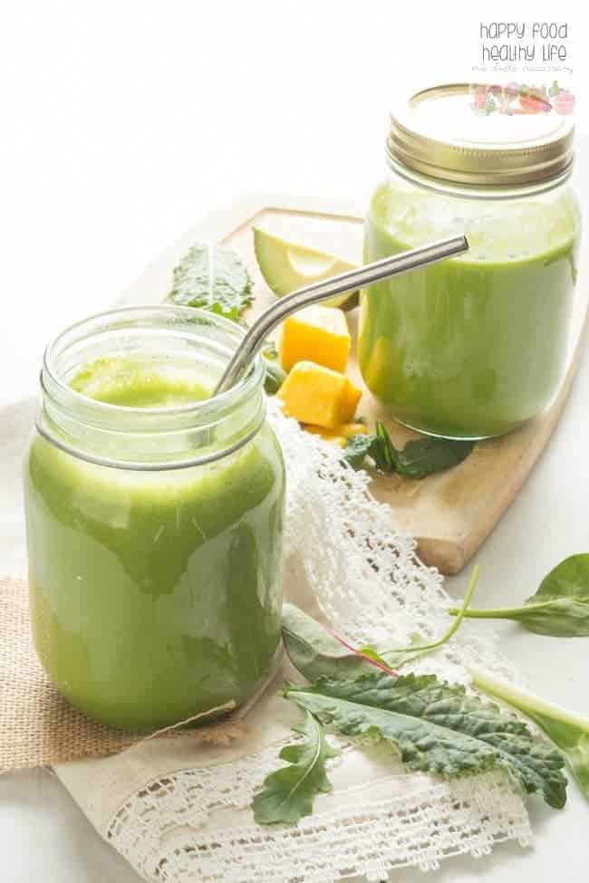 Looking for a delicious green smoothie that's full of greens but tastes sweet, creamy, and fruity? This is the one for you! And if you want to make it a meal-replacement, Click through for a quick cheat-sheet for you that'll help you out! It's FREE!