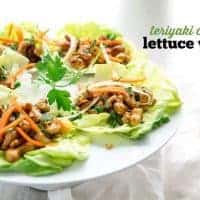 Vegan Teriyaki Cashew Lettuce Wraps Recipe