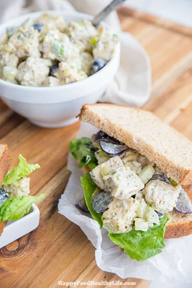 Love Chicken Salad Sandwiches but are trying to go meat-free? This Vegan option is perfec