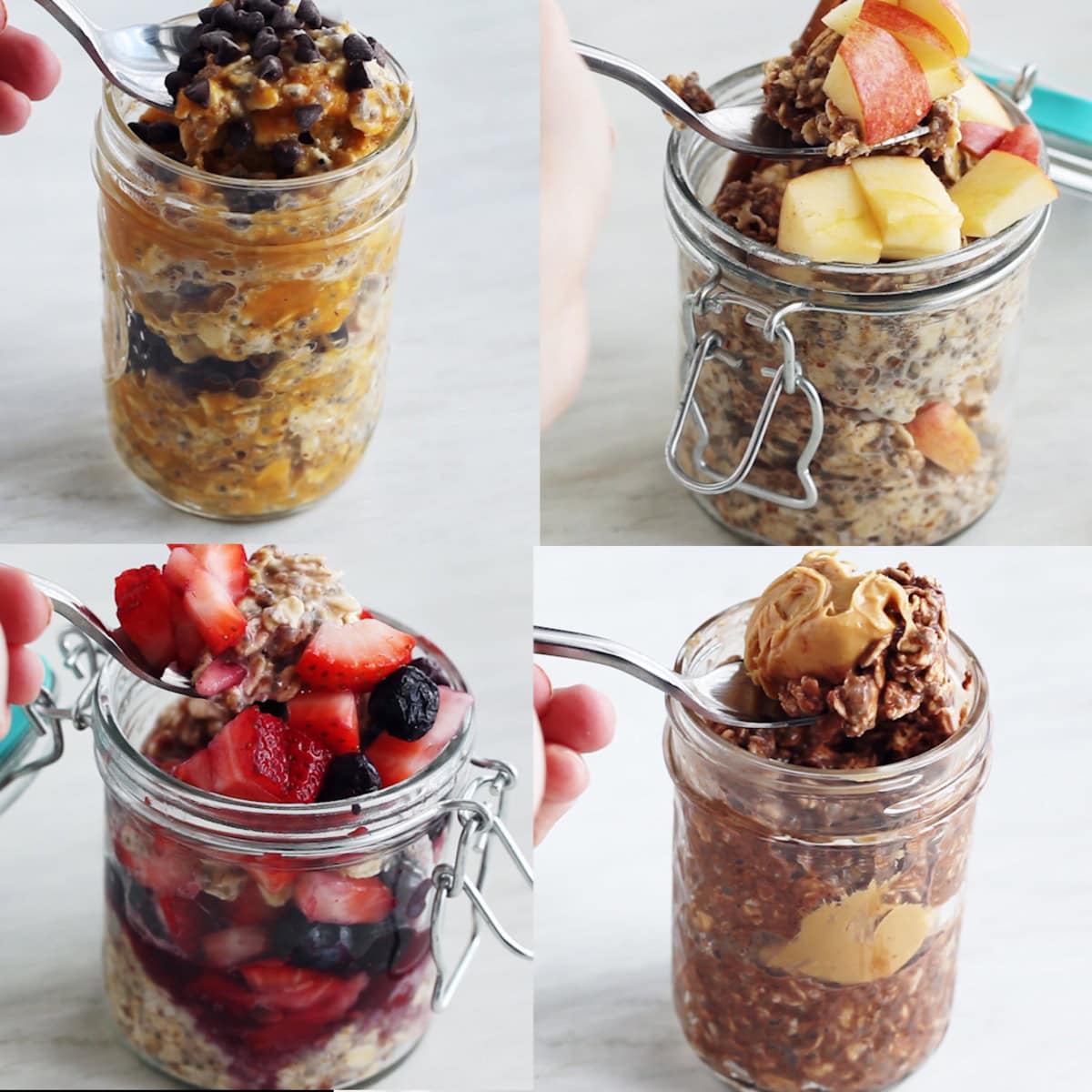 overnight oats 4 ways