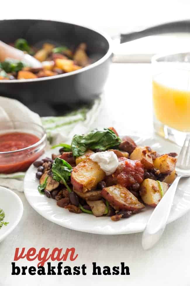 VEGAN BREAKFAST HASH - Breakfast doesn't have to be complicated and a big fuss, even with a plant-based diet. Throw some veggies together, season it up, and you have a hearty breakfast that will please your entire family.