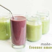 Make Ahead Freezer Smoothies are going to save you so much time while still keeping you healthy and on the go.