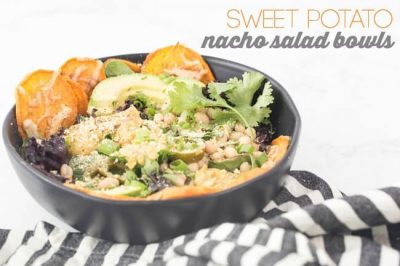 SWEET POTATO NACHO SALAD BOWLS are exactly what you need if you're craving nachos but still want tons of nutritious ingredients in your bowl