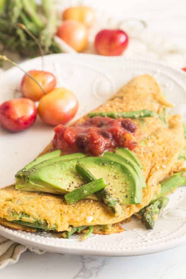 This Vegan Egg Asparagus Omelette is exactly what you've been missing in your plant-based lifestyle.