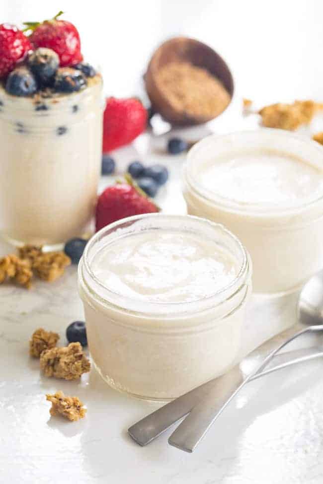 DAIRY FREE YOGURT made easily in the pressure cooker OR just on the stove.