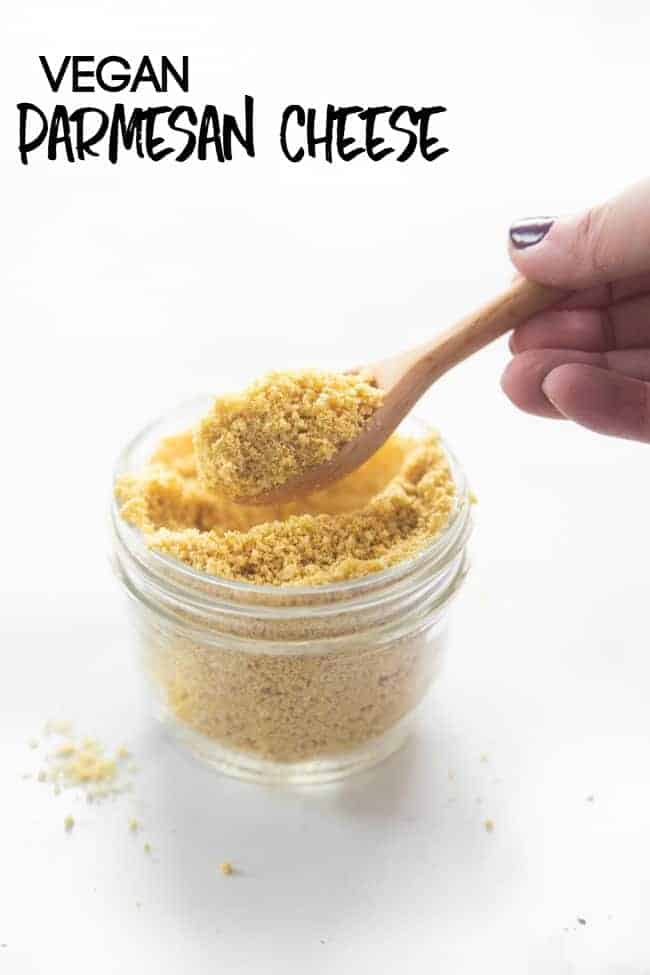 VEGAN PARMESAN CHEESE RECIPE - this is a necessity for a plant-based lifestyle. Super versatile and able to top any of your favorite foods such as pasta, pizza, salads, veggies, and more.