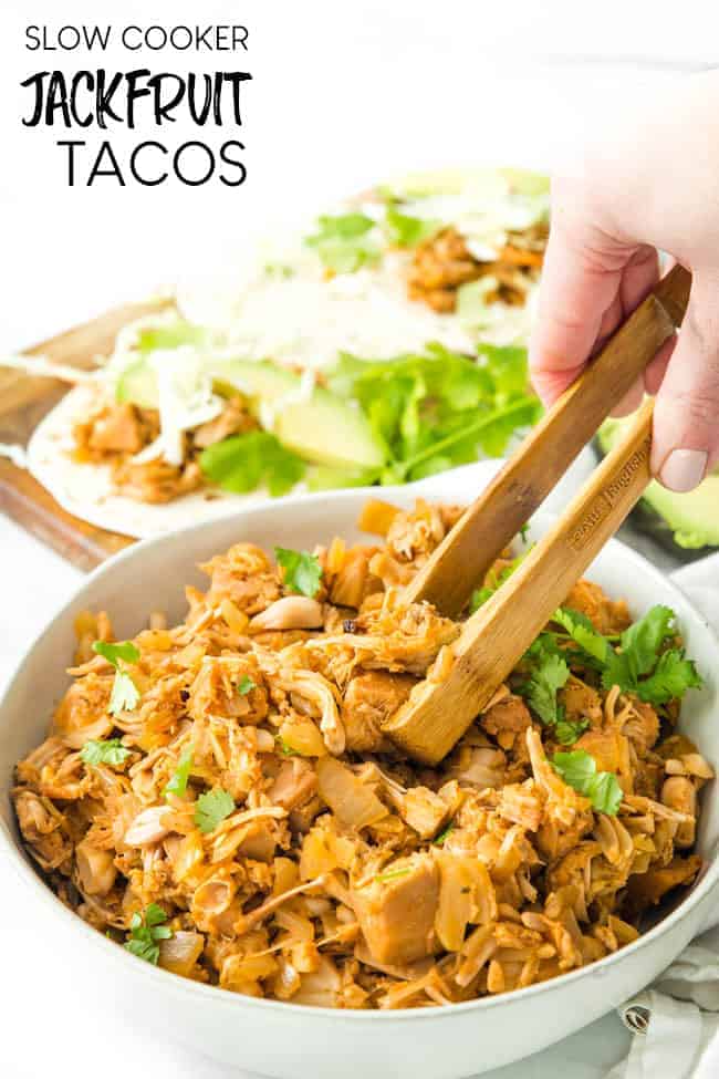 SLOW COOKER JACKFRUIT TACOS ARE A VEGAN STAPLE THAT COMES TOGETHER IN NO TIME!