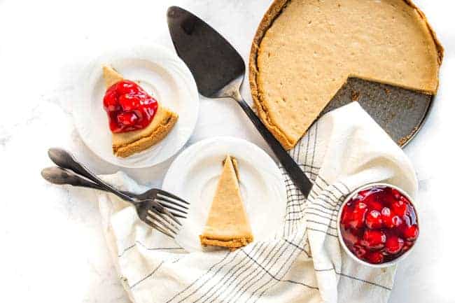 Vegan Baked Cheesecake - Just like a traditional baked cheesecake but totally dairy-free