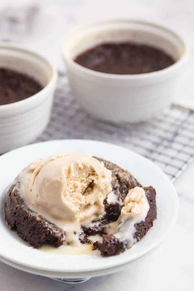 DIGGING INTO THIS DECADENT AND INDULGENT CHOCOLATE MOLTEN LAVA CAKE WILL SATISFY EVEN YOUR DEEPEST CHOCOLATE CRAVINGS WITH JUST ONE BITE.