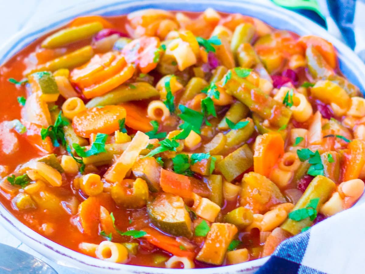 slow cooker minestrone soup recipe