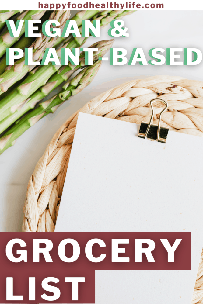 plant-based grocery list