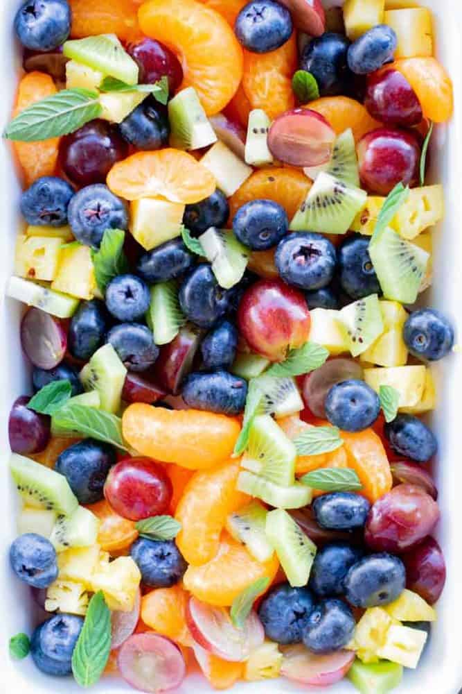 Fruit salad close up