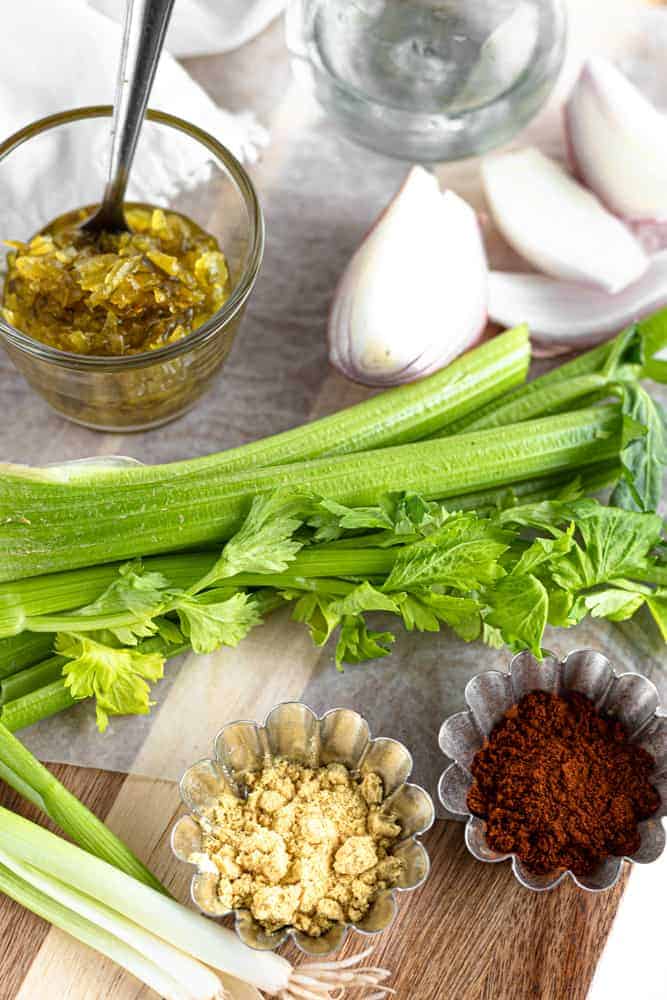 ingredients for vegan potato salad