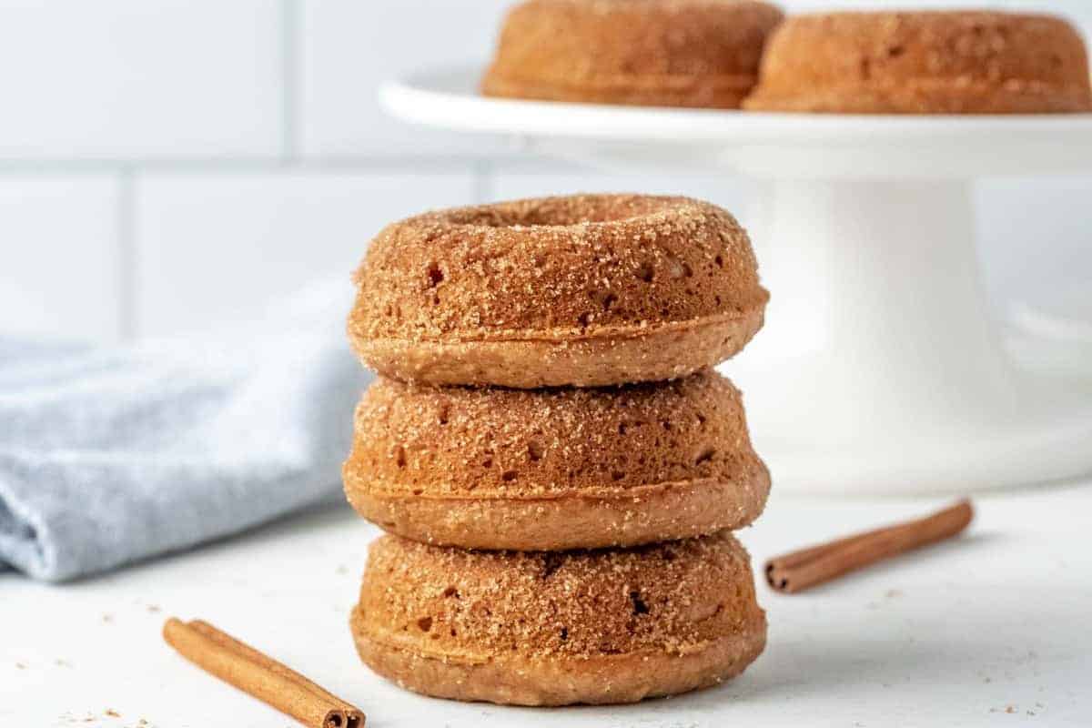 stack of apple cider donuts