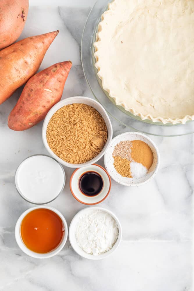 ingredients needed for vegan sweet potato pie