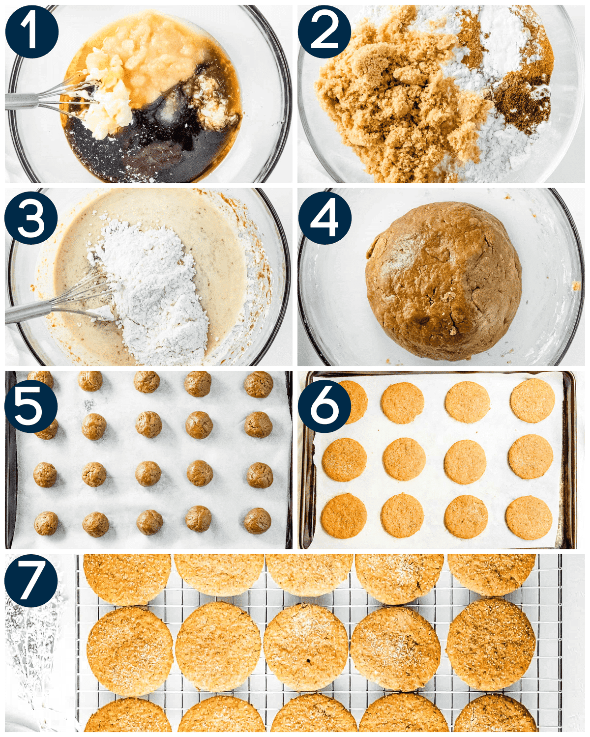 step by step photos for how to make vegan gingerbread cookies