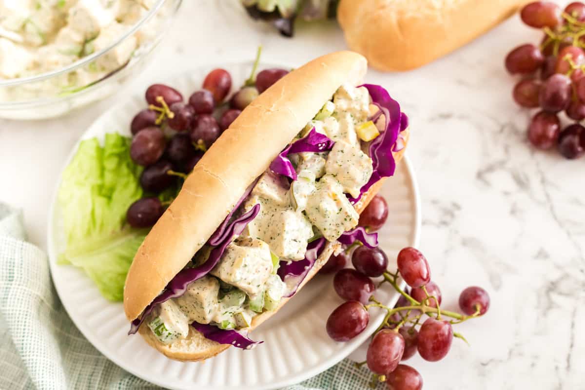 vegan chicken salad sandwiches