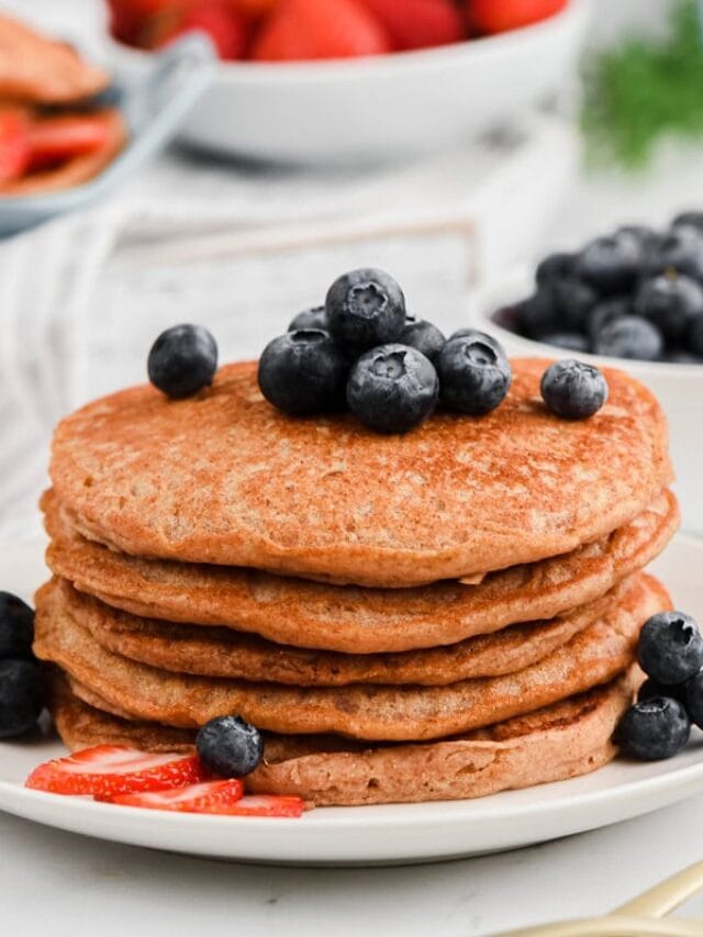Delicious and Easy Vegan Whole Wheat Pancakes