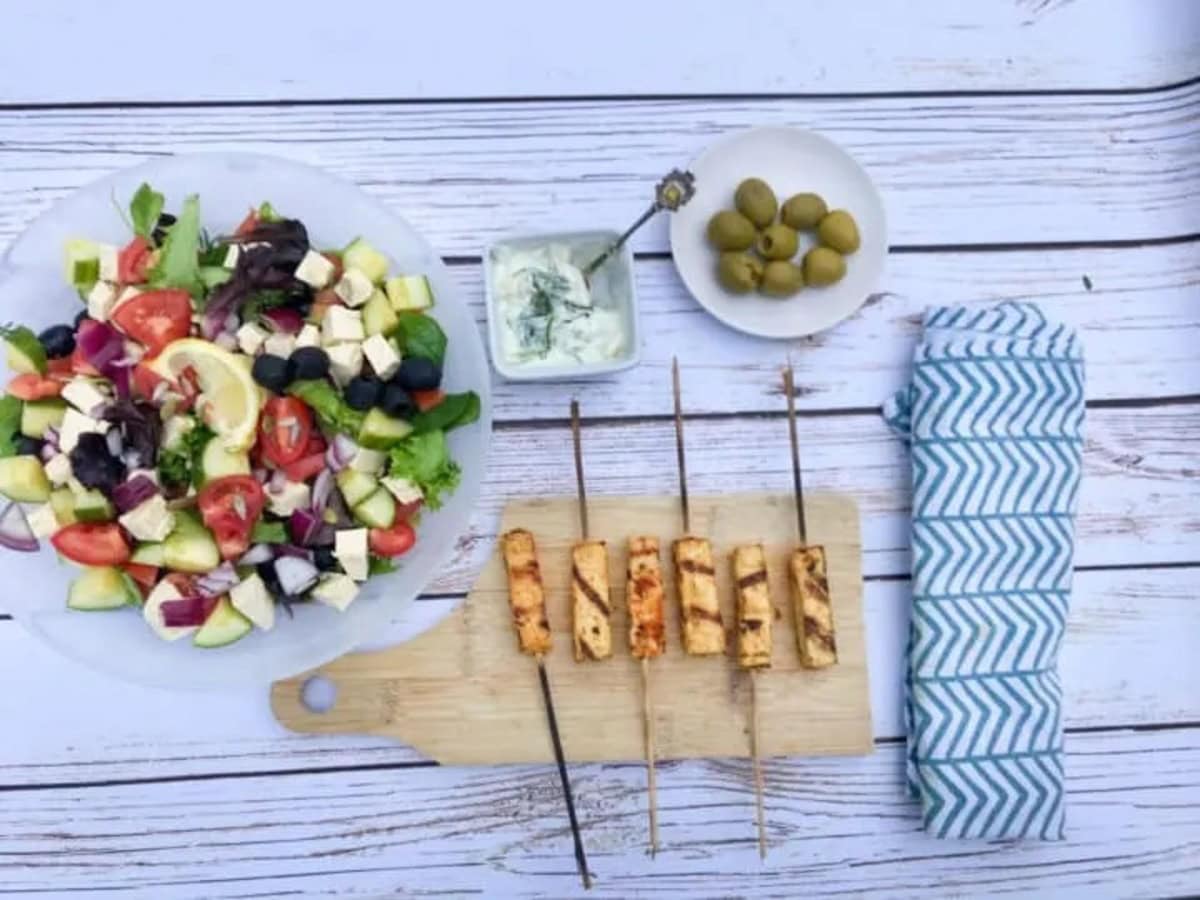 BBQ VEGAN SOUVLAKI RECIPE BY YUM VEGAN LUNCH IDEAS