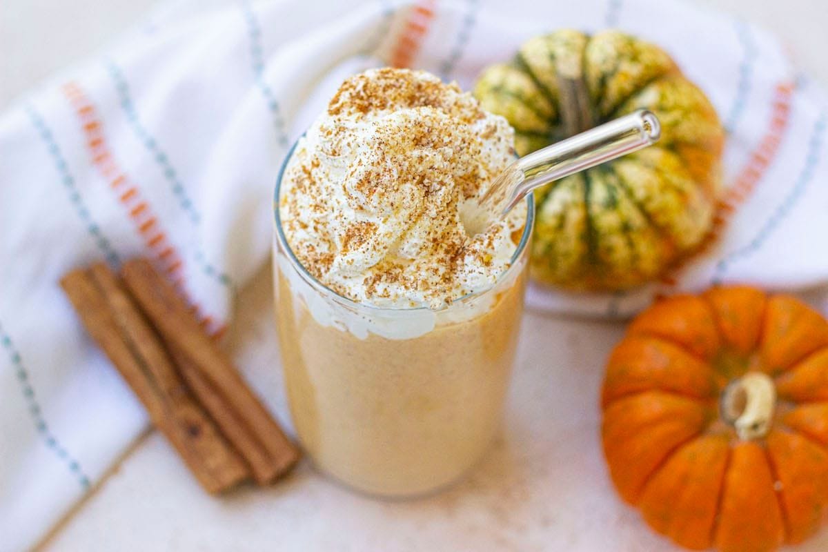 EASY VEGAN PUMPKIN PIE SMOOTHIE. PHOTO CREDIT: FOOD PLUS WORDS.