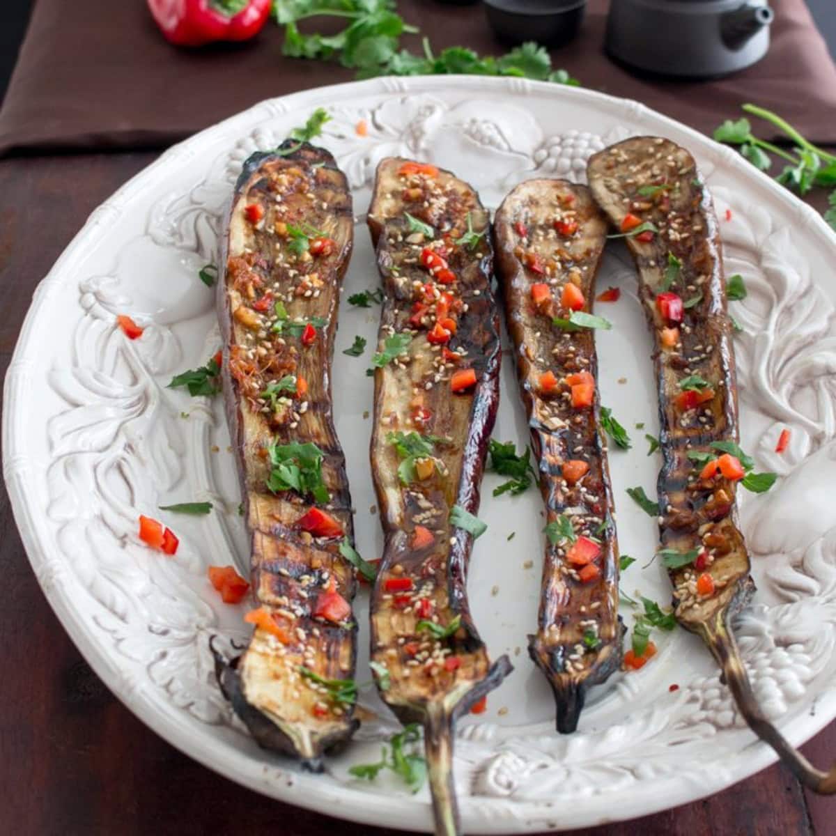 SUPER EASY GRILLED ASIAN EGGPLANT BY HWC MAGAZINE