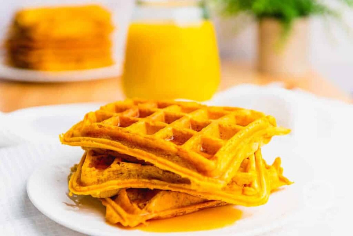 VEGAN PUMPKIN WAFFLES BY EAT YOUR BEETS