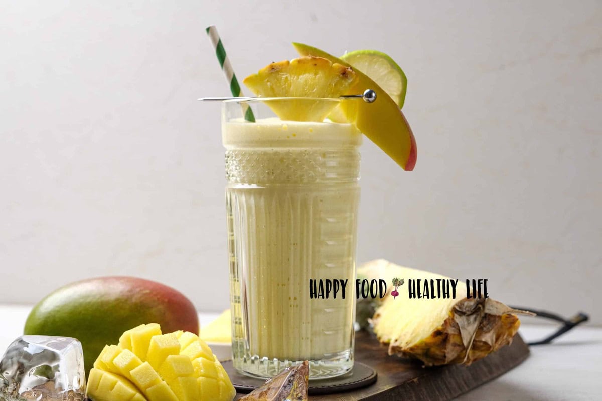 pineapple mango smoothie by happy food healthy life