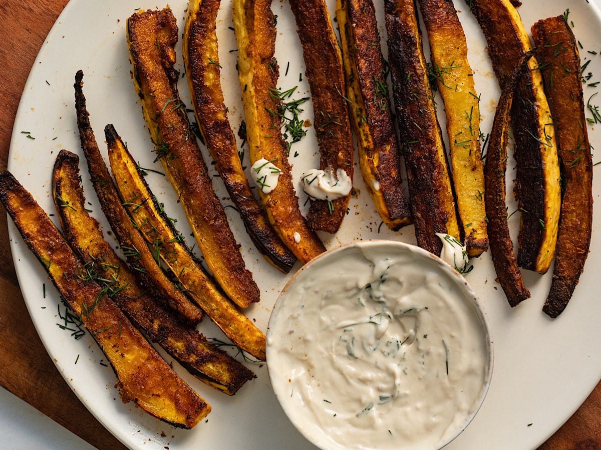 CRISPY BAKED DELICATA SQUASH FRIES BY AVOCADO SKILLET