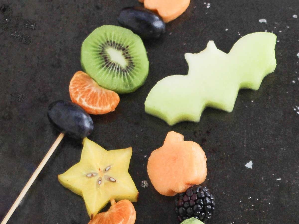 HALLOWEEN FRUIT KABOBS BY TWO HEALTHY KITCHENS