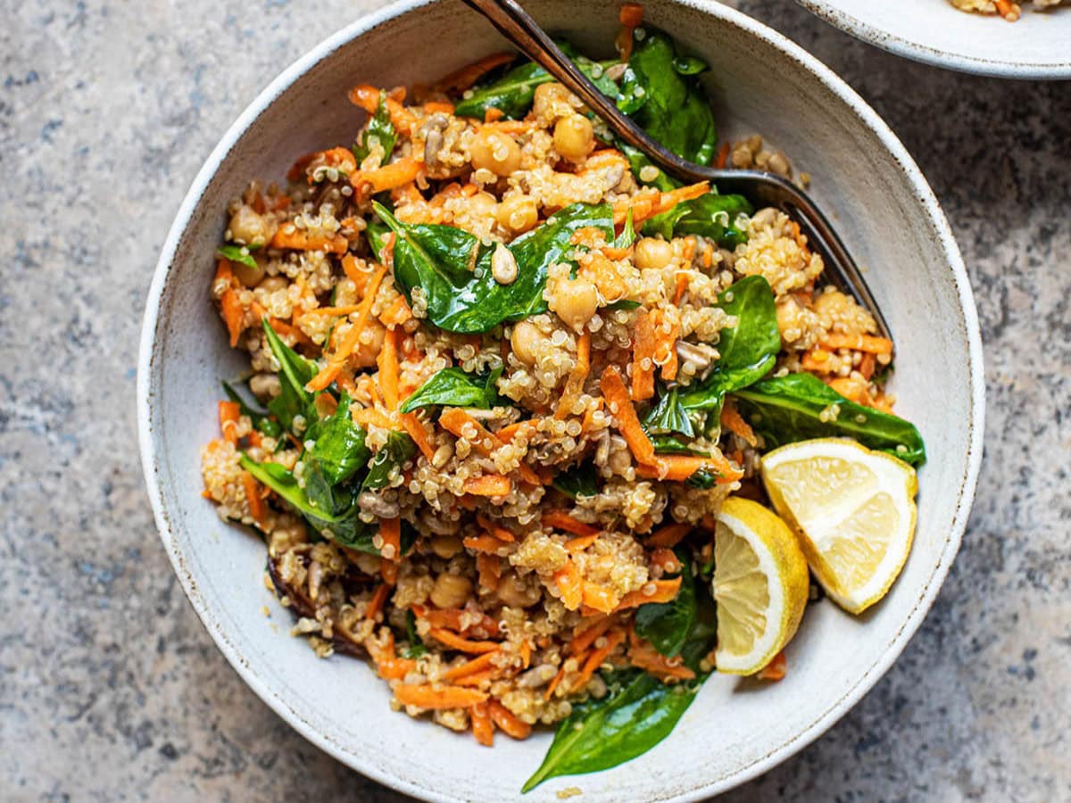 MOROCCAN INSPIRED QUINOA CARROT SALAD BY OCCASIONALLY EGGS