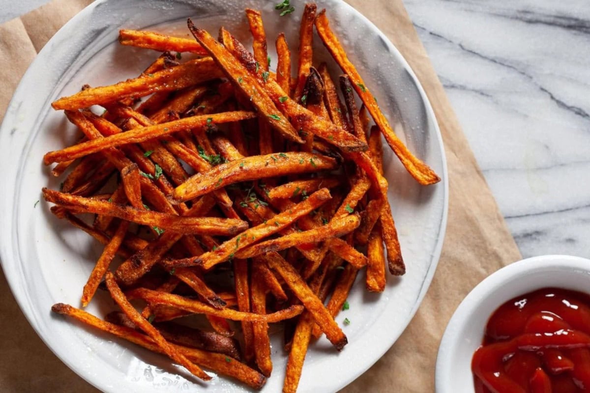 SWEET POTATO FRIES BY CHEW OUT LOUD