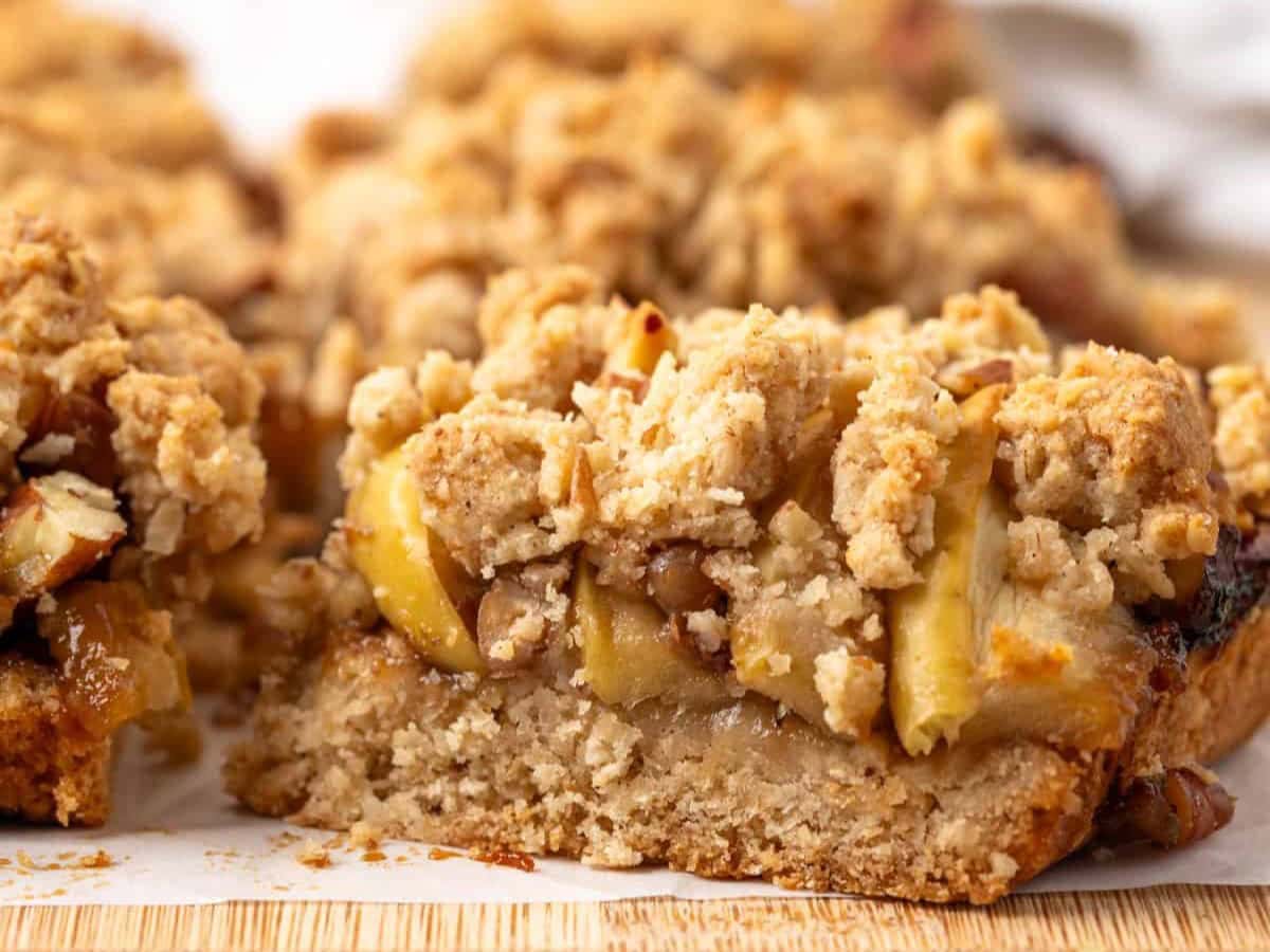 EASY APPLE CRISP BARS BY WELLFEDBAKER