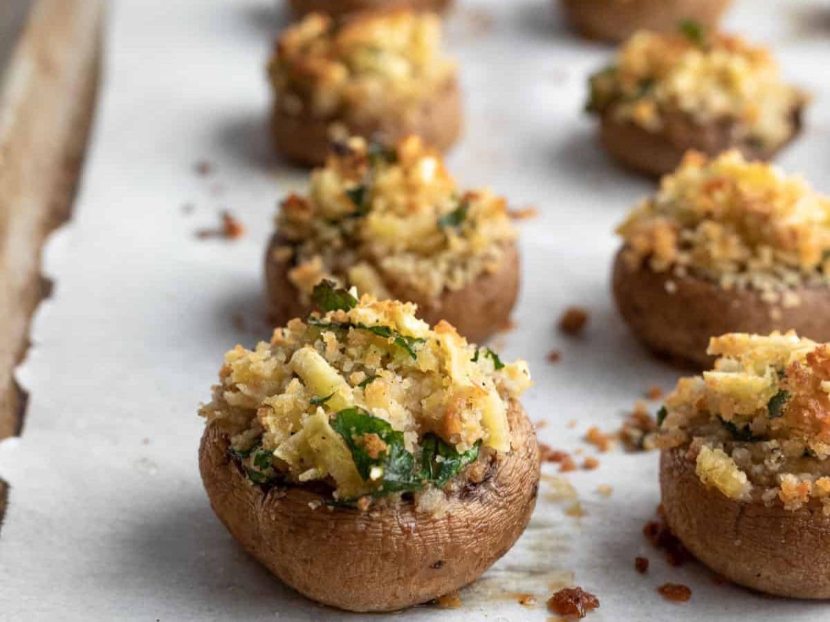 EASY VEGAN STUFFED MUSHROOMS BY MY QUIET KITCHEN