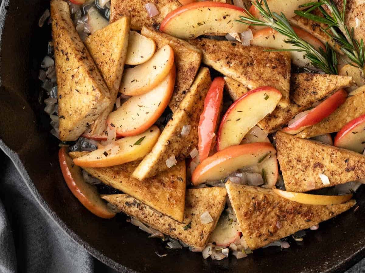 ONE-PAN APPLE CIDER TOFU BY MY QUIET KITCHEN